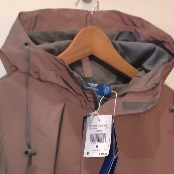 Adidas EQT windbreaker Mens Small Blue Gray Jacket - Picture 4 of 8